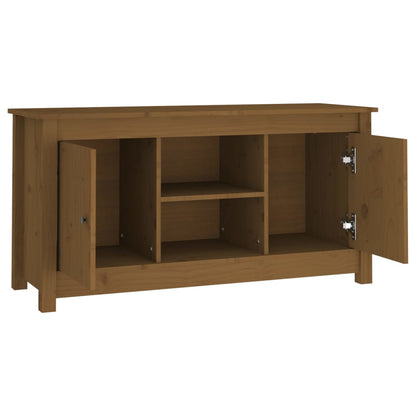 Mobile Porta TV Miele 103x36,5x52 cm in Legno Massello di Pino - homemem39