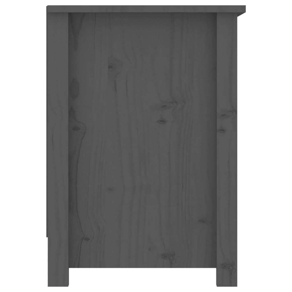 Mobile Porta TV Grigio 103x36,5x52 cm in Legno Massello di Pino - homemem39