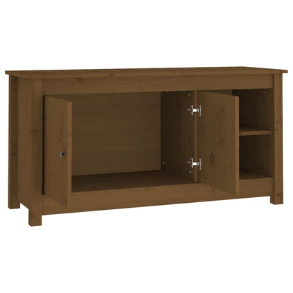 Mobile Porta TV Miele 103x36,5x52 cm in Legno Massello di Pino - homemem39