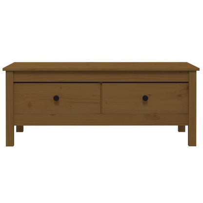 Tavolino da Salotto Miele 100x50x40 cm Legno Massello di Pino - homemem39