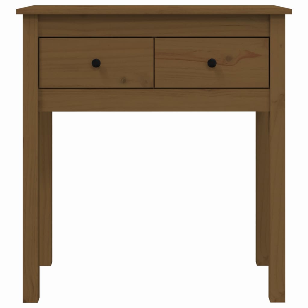 Tavolo Consolle Miele 70x35x75 cm in Legno Massello di Pino - homemem39