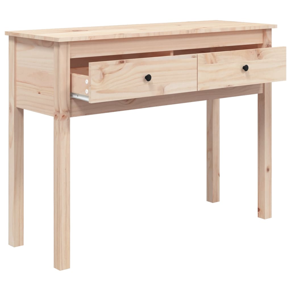 Tavolo Consolle 100x35x75 cm in Legno Massello di Pino - homemem39