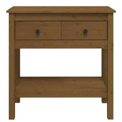 Tavolo Consolle Miele 75x35x75 cm in Legno Massello di Pino - homemem39