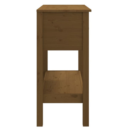 Tavolo Consolle Miele 75x35x75 cm in Legno Massello di Pino - homemem39