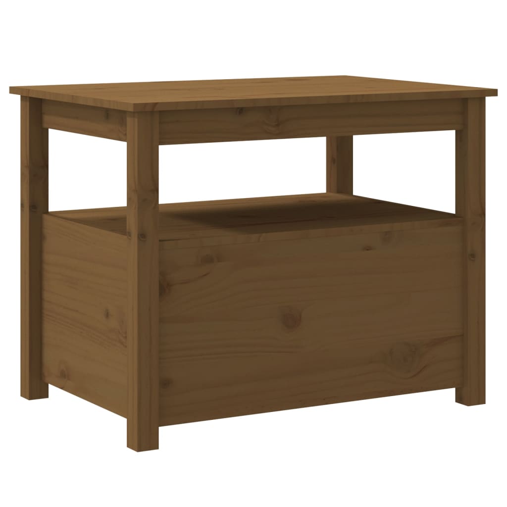 Tavolino da Salotto Miele 71x49x55 cm in Legno Massello di Pino - homemem39