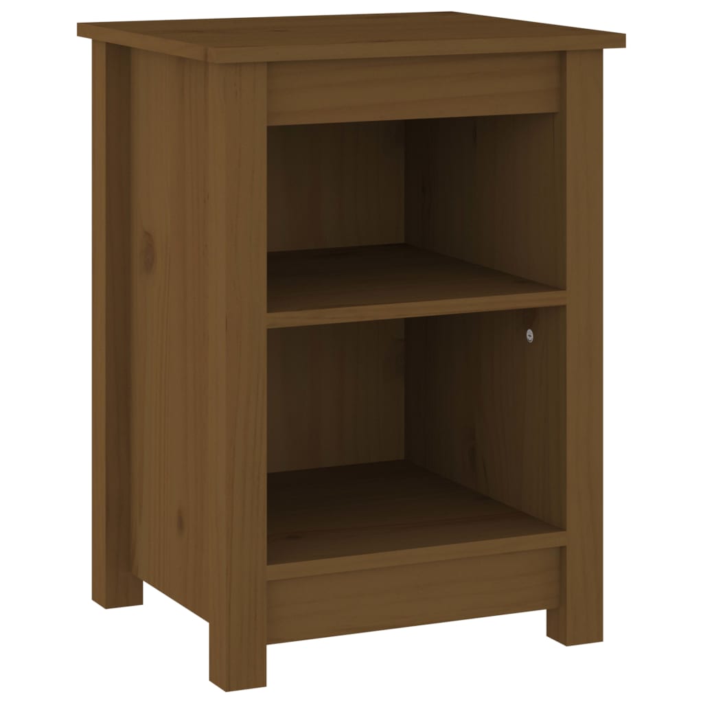 Comodini 2 pz Miele 40x35x55 cm in Legno Massello di Pino - homemem39