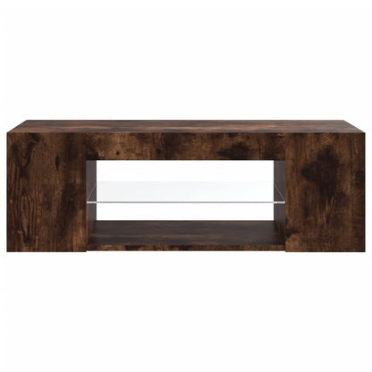 Mobile Porta TV con Luci LED Rovere Fumo 90x39x30 cm - homemem39