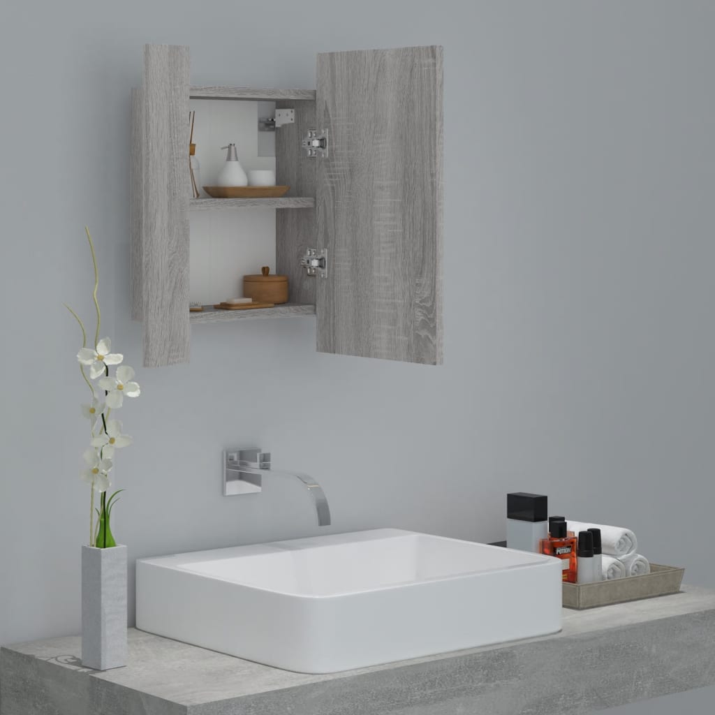 Mobile da Bagno Grigio Sonoma 40x12x45cm in Legno Multistrato - homemem39