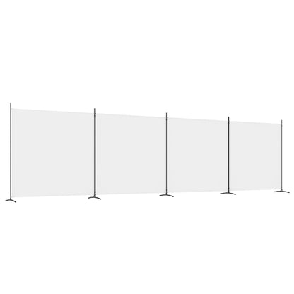 Divisorio a 4 Pannelli Bianco 698x180 cm Tessuto - homemem39
