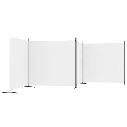 Divisorio a 4 Pannelli Bianco 698x180 cm Tessuto - homemem39