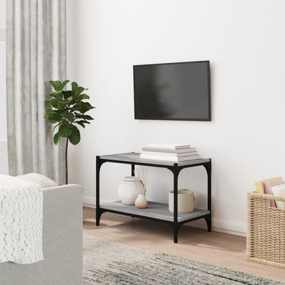 Mobile TV Grigio Sonoma 60x33x41 cm Legno Multistrato e Acciaio - homemem39