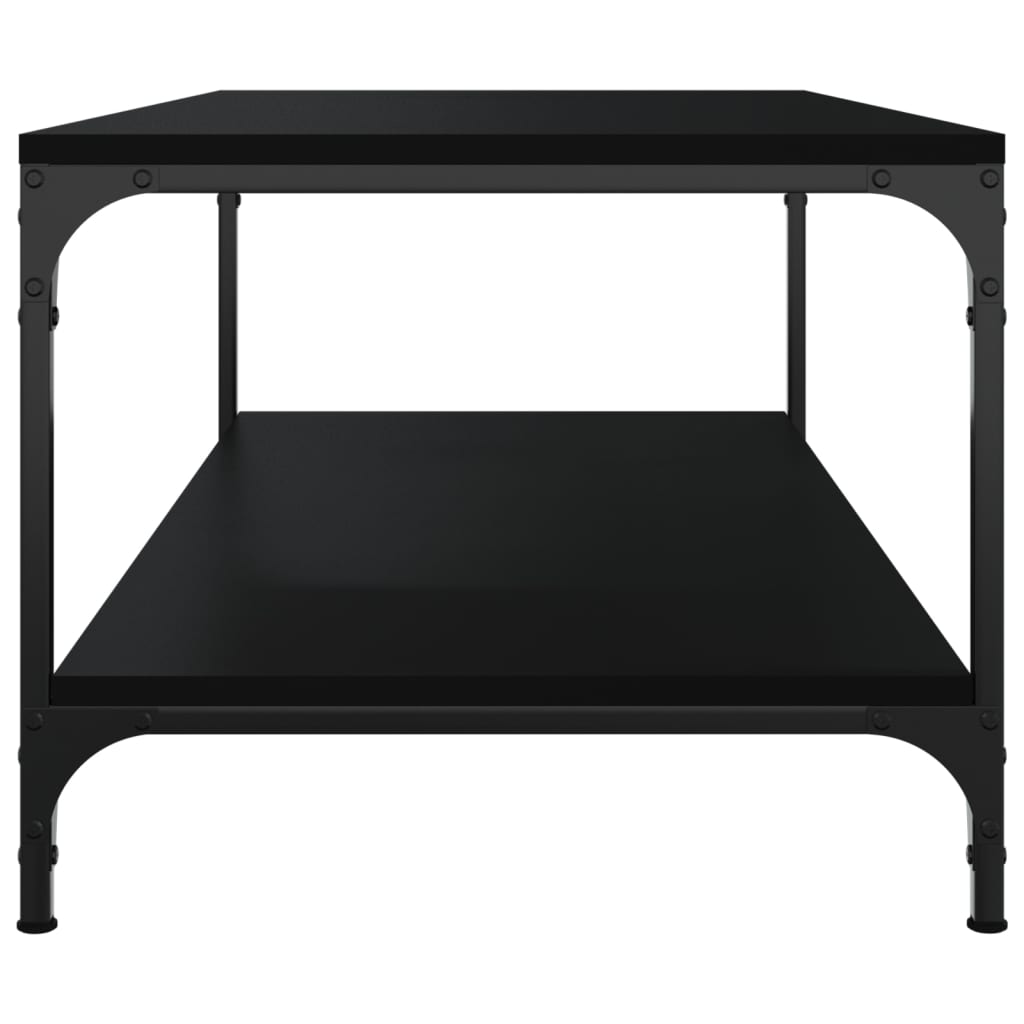 Tavolino da Salotto Nero 80x50x40 cm in Legno Multistrato - homemem39