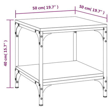 Tavolino da Salotto Nero 50x50x40 cm in Legno Multistrato - homemem39