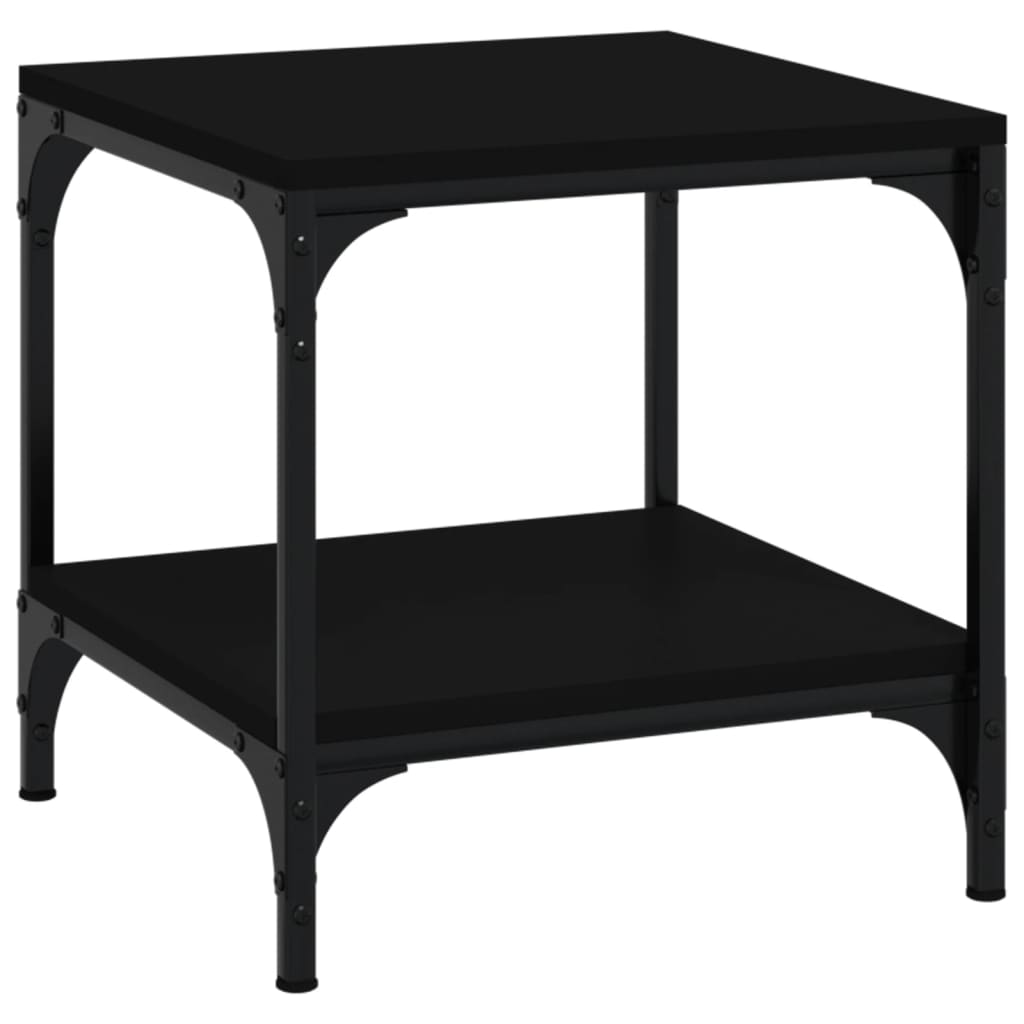 Tavolini 2pz Nero 40x40x40 cm in Legno Multistrato - homemem39