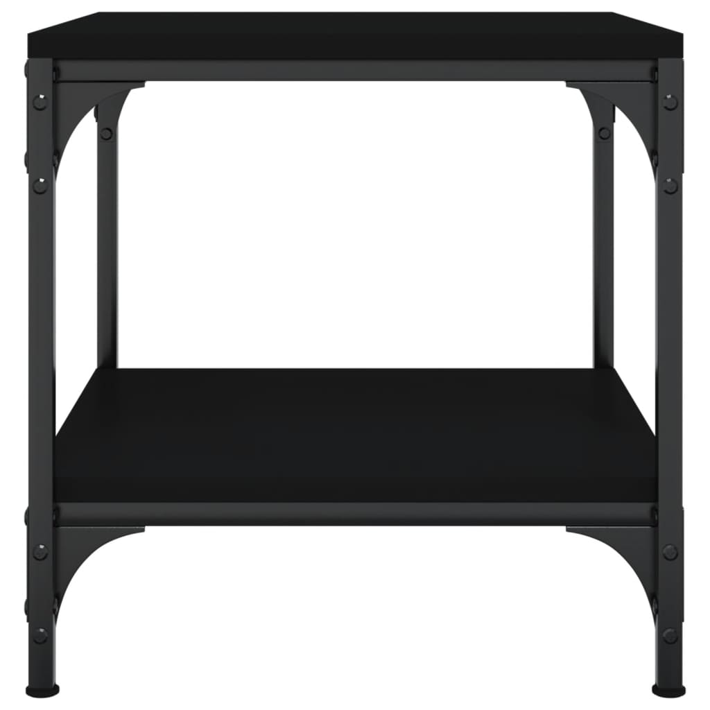 Tavolini 2pz Nero 40x40x40 cm in Legno Multistrato - homemem39