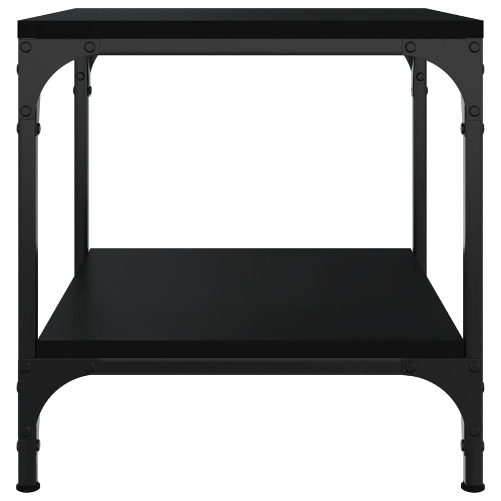 Tavolini 2pz Nero 40x40x40 cm in Legno Multistrato - homemem39