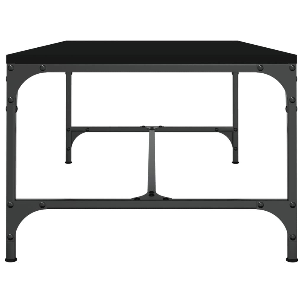 Tavolino da Salotto Nero 80x50x35 cm in Legno Multistrato - homemem39