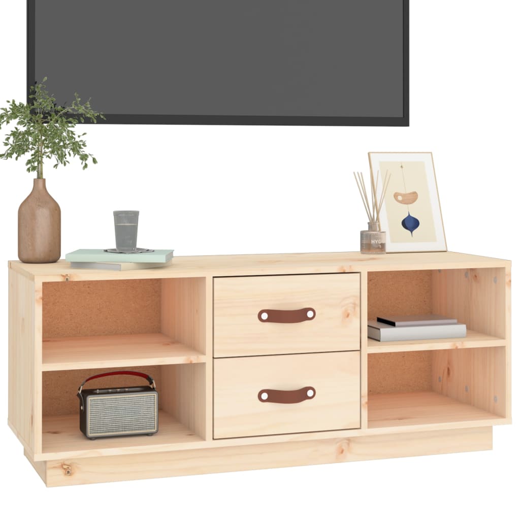 Mobile Porta TV 100x34x40 cm in Legno Massello di Pino - homemem39