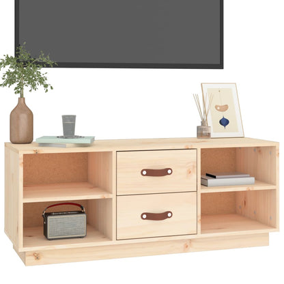 Mobile Porta TV 100x34x40 cm in Legno Massello di Pino - homemem39