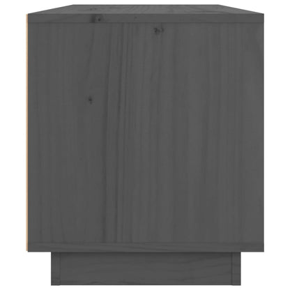 Mobile Porta TV Grigio 80x34x40 cm in Legno Massello di Pino - homemem39