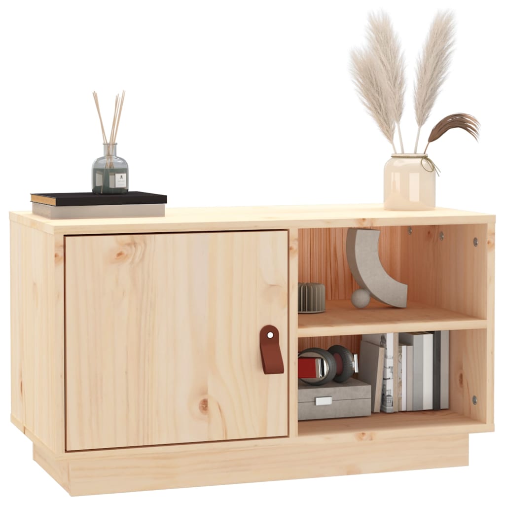 Mobile Porta TV 70x34x40 cm in Legno Massello di Pino - homemem39