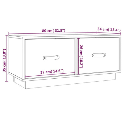 Mobile Porta TV Miele 80x34x35 cm in Legno Massello di Pino - homemem39