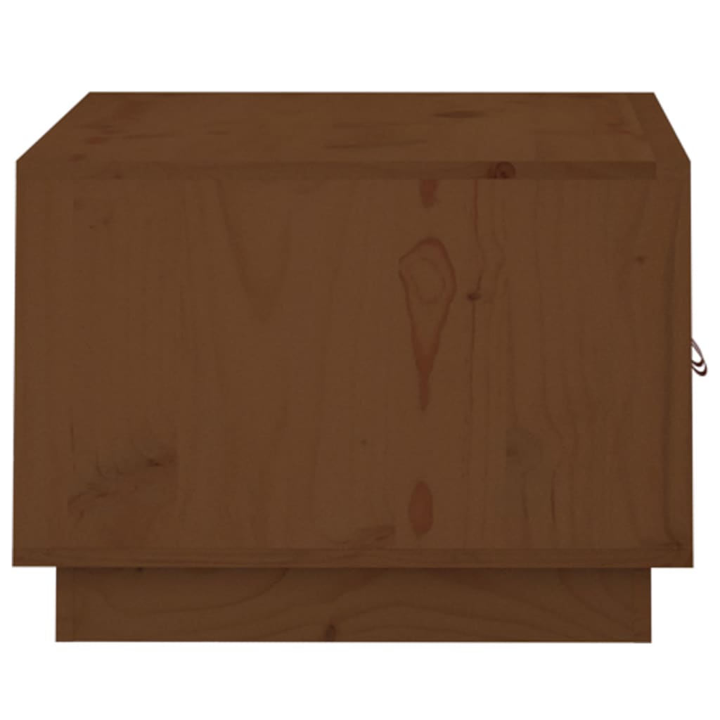 Tavolino da Salotto Miele 80x50x35 cm in Legno Massello di Pino - homemem39