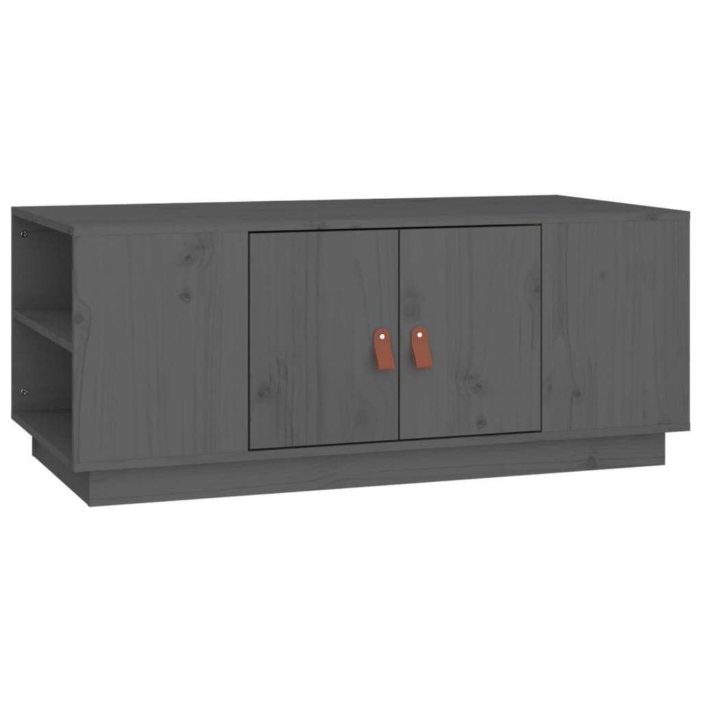 Tavolino da Salotto Grigio 100x50x41 cm Legno Massello di Pino - homemem39