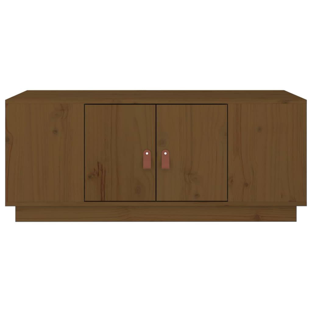 Tavolino da Salotto Miele 100x50x41cm in Legno Massello di Pino - homemem39