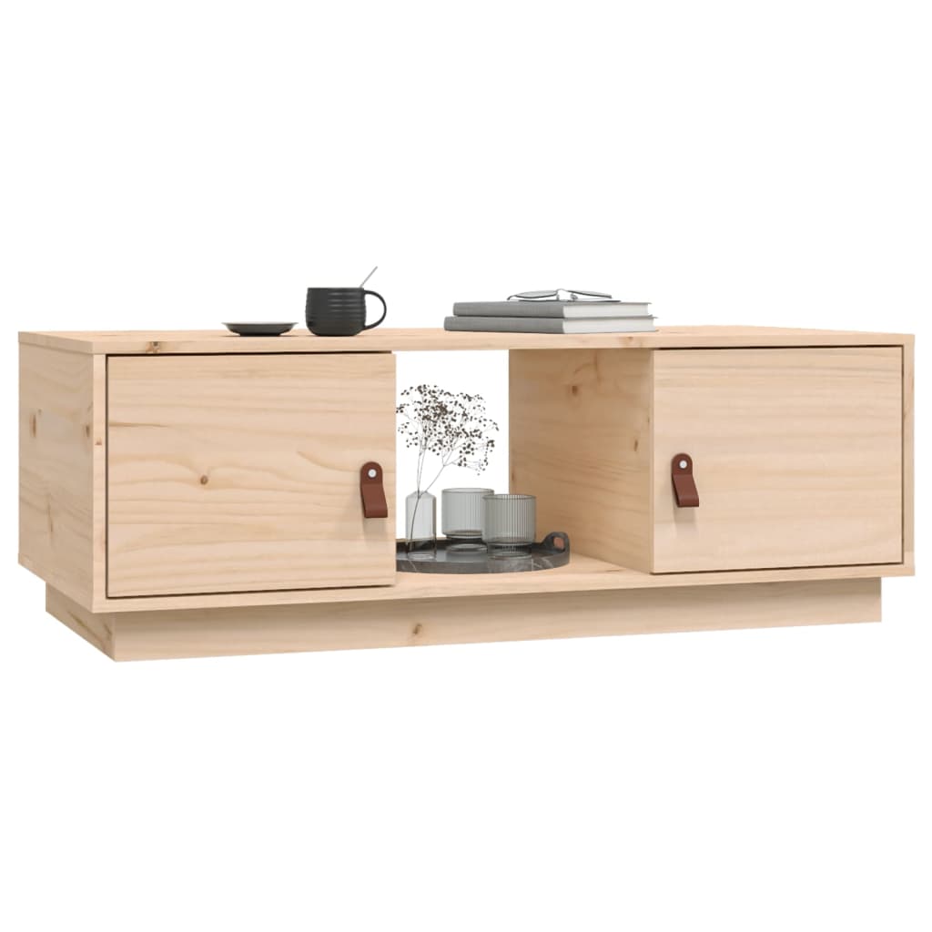 vidaXL Tavolino da Salotto 100x50x35 cm in Legno Massello di Pino - homemem39