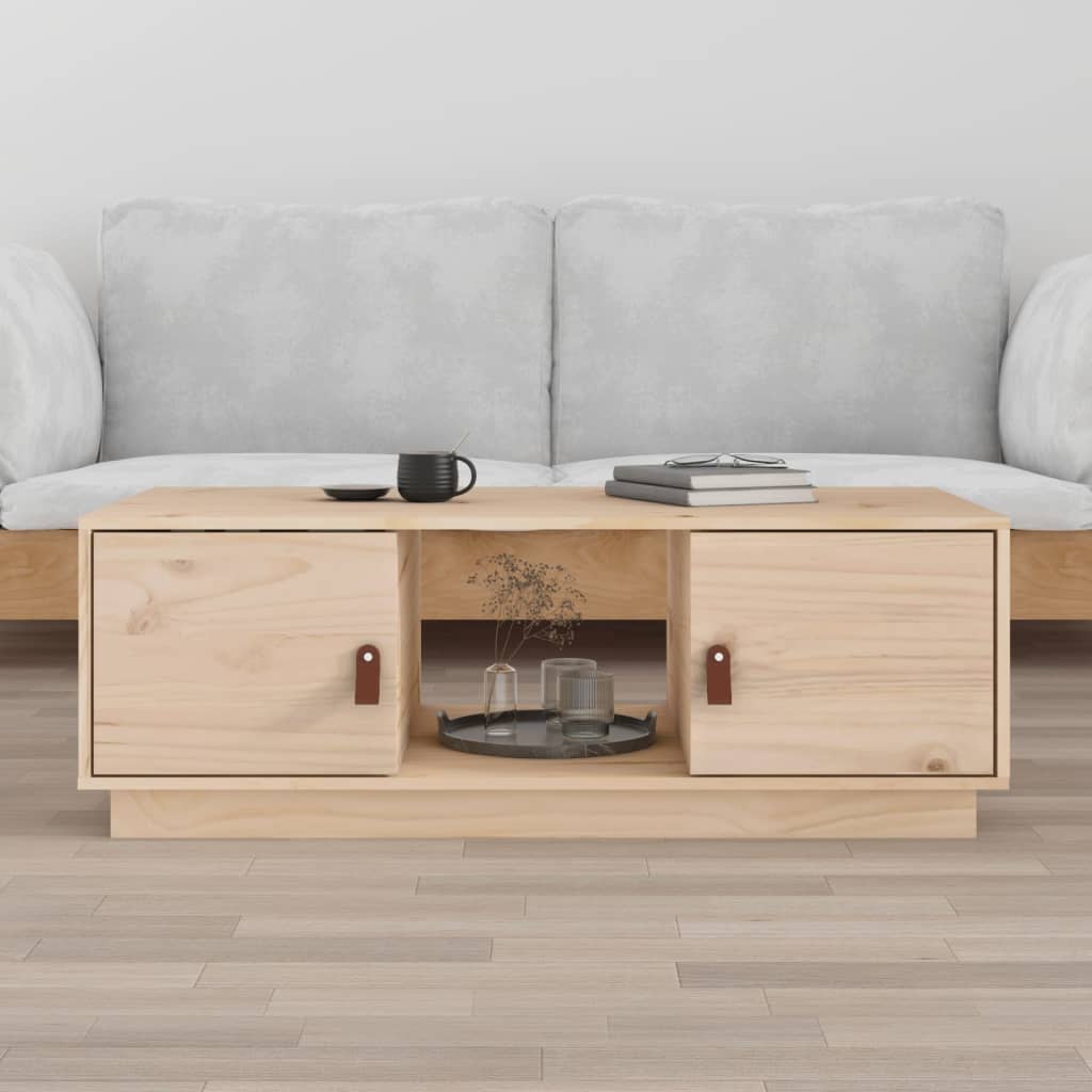 vidaXL Tavolino da Salotto 100x50x35 cm in Legno Massello di Pino - homemem39