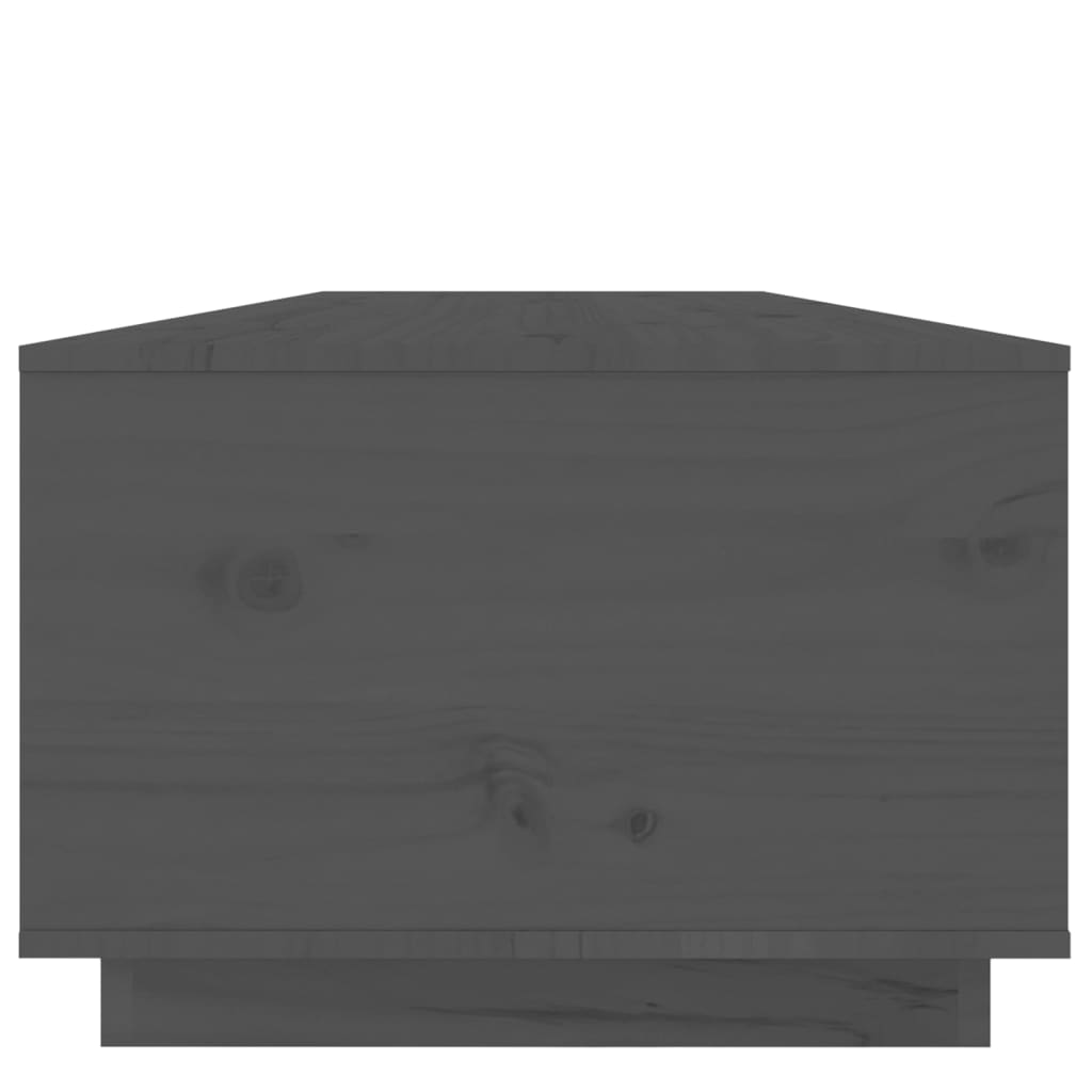 Tavolino da Salotto Grigio 100x50x35 cm Legno Massello di Pino - homemem39