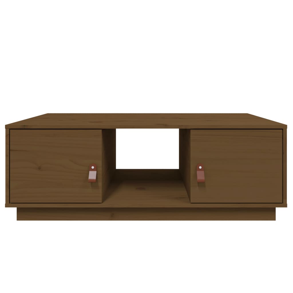 Tavolino da Salotto Miele 100x50x35 cm Legno Massello di Pino - homemem39