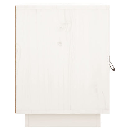 Comodini Bianco 2 pz 40x34x45 cm in Legno Massello di Pino - homemem39