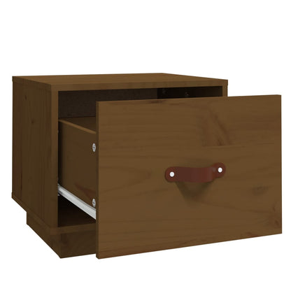 Comodini 2 pz Miele 40x34x35 cm in Legno Massello di Pino - homemem39