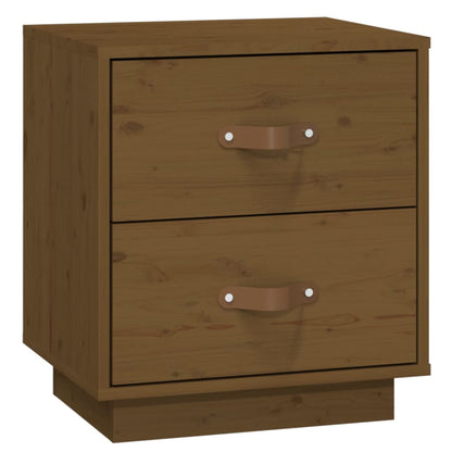 Comodini 2 pz Miele 40x34x45 cm in Legno Massello di Pino - homemem39