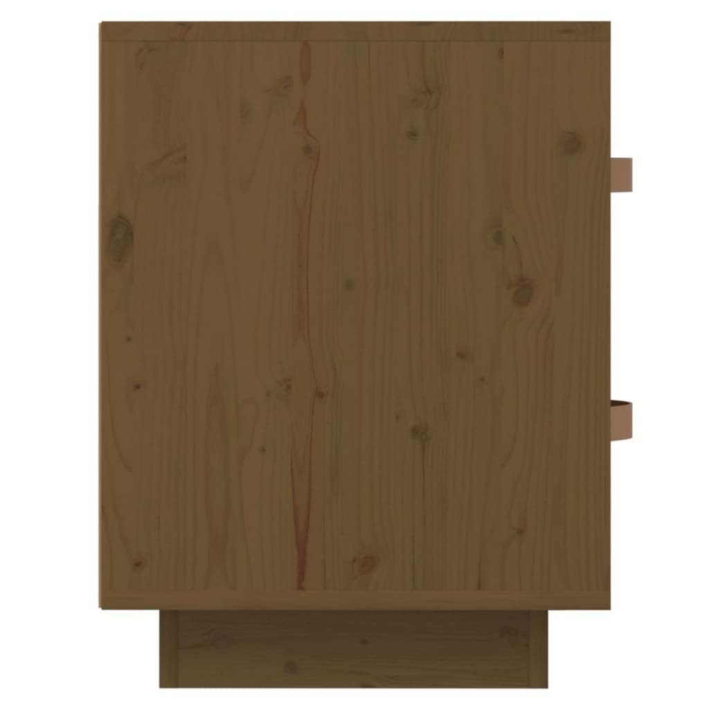 Comodini 2 pz Miele 40x34x45 cm in Legno Massello di Pino - homemem39