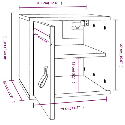 Pensile Marrone Miele 31,5x30x30 cm in Legno Massello di Pino - homemem39