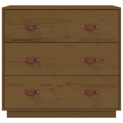 Credenza Miele 80x40x75 cm in Legno Massello di Pino - homemem39