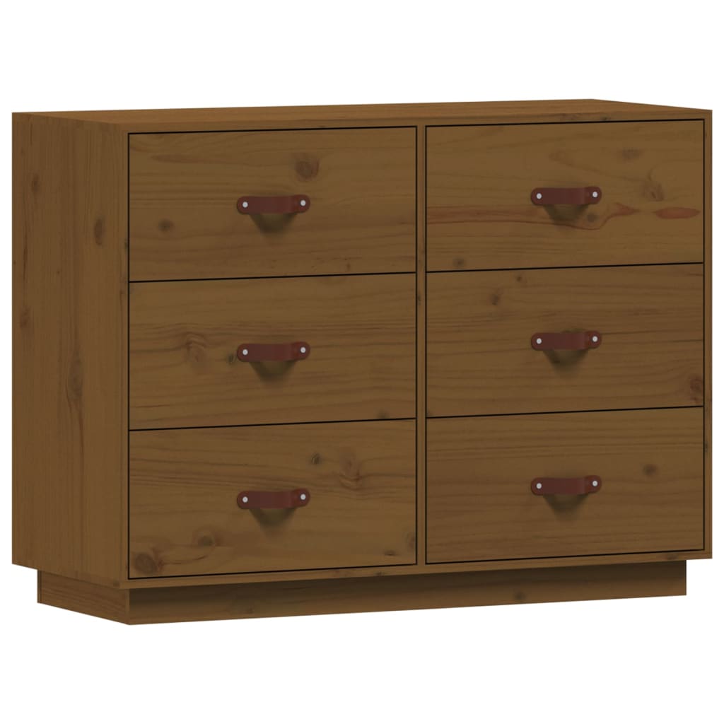 Credenza Miele 100x40x75 cm in Legno Massello di Pino - homemem39