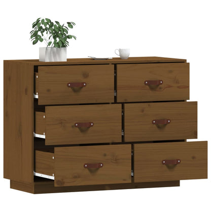 Credenza Miele 100x40x75 cm in Legno Massello di Pino - homemem39