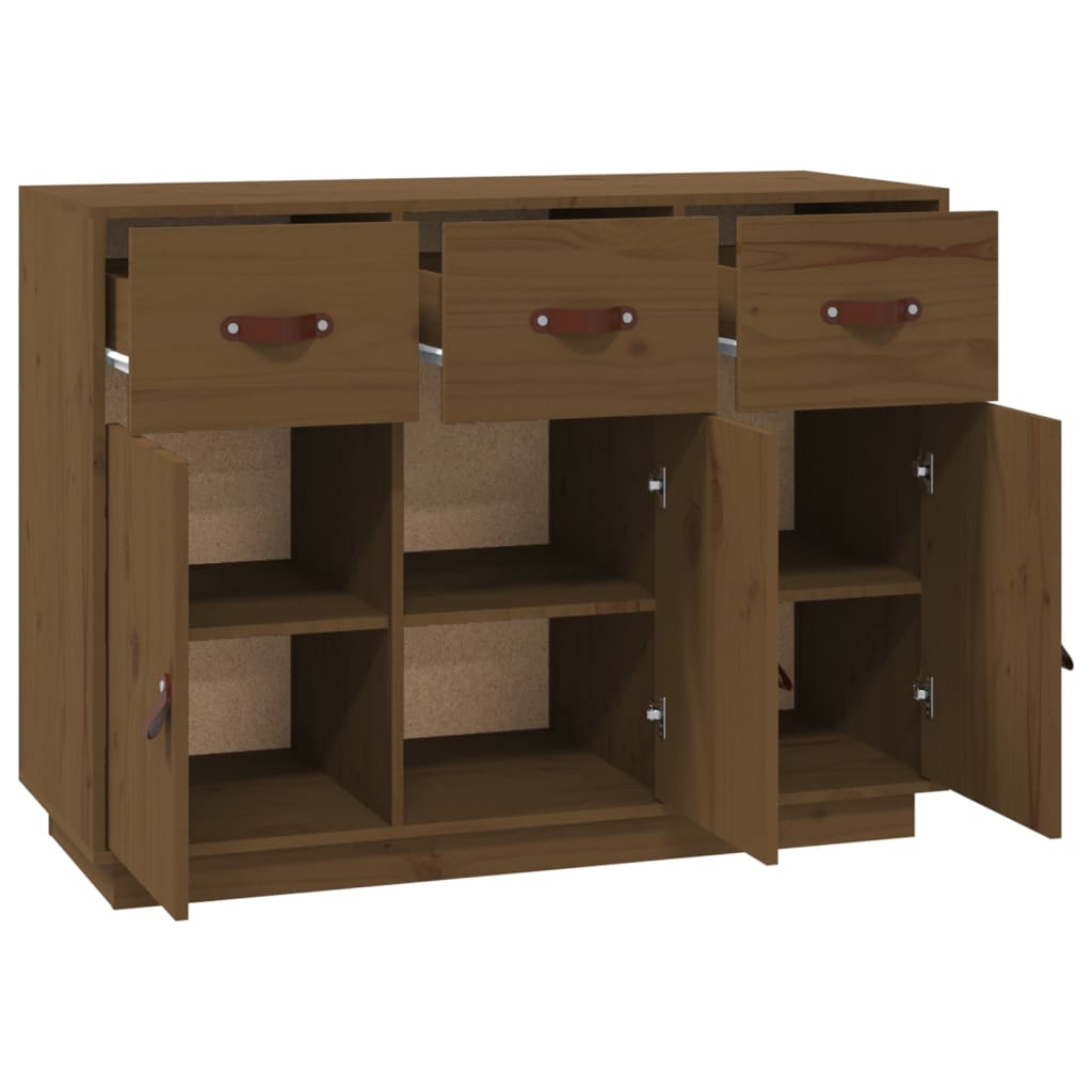 Credenza Miele 100x40x75 cm in Legno Massello di Pino - homemem39