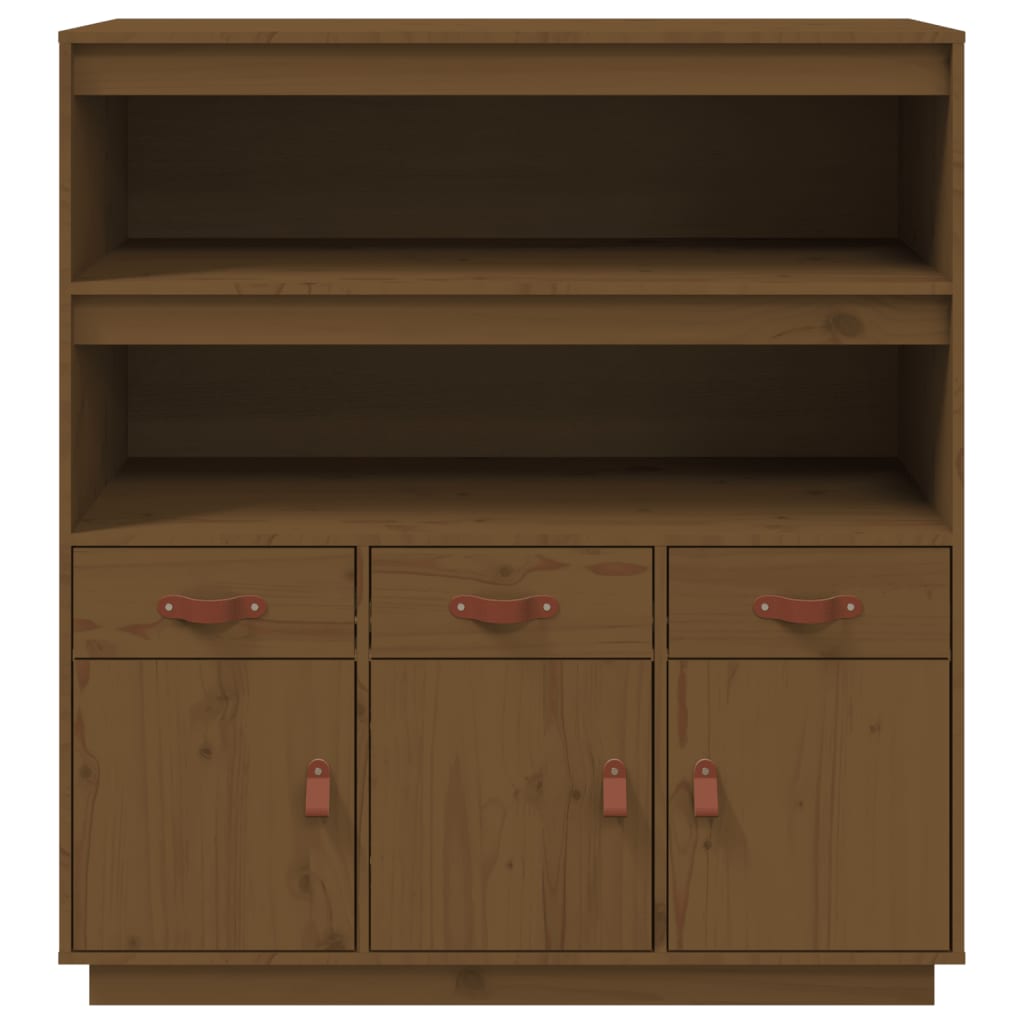 Credenza Miele 100x40x108,5 cm in Legno Massello di Pino - homemem39