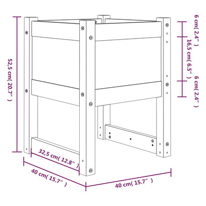 Fioriera 40x40x52,5 cm in Legno Massello di Pino - homemem39