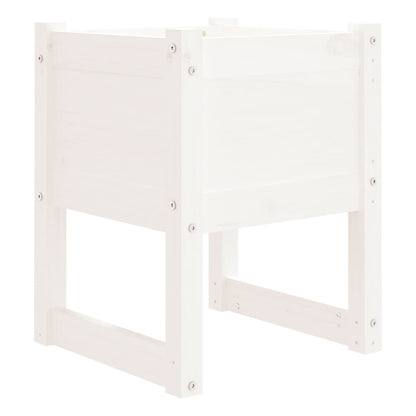 Fioriere 2 pz Bianche 40x40x52,5 cm in Legno Massello di Pino - homemem39