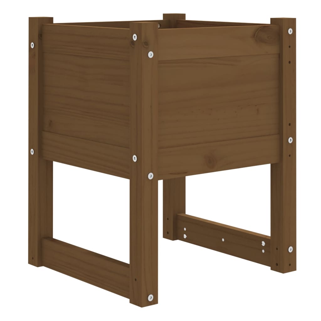 Fioriera Miele 40x40x52,5 cm in Legno Massello di Pino - homemem39