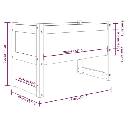 Fioriera Miele 78x40x52 cm in Legno Massello di Pino - homemem39