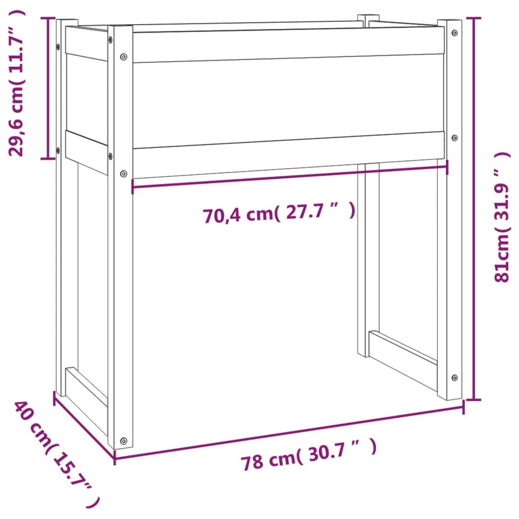 Fioriera Miele 78x40x81 cm in Legno Massello di Pino - homemem39