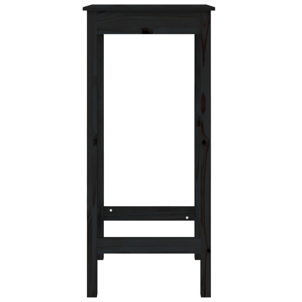 Tavolo da Bar Nero 50x50x110 cm in Legno Massello di Pino - homemem39