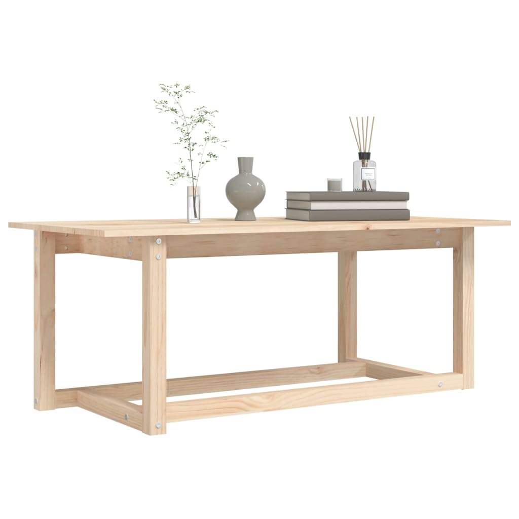 Tavolino da Salotto 110x55x45 cm Legno Massello di Pino - homemem39